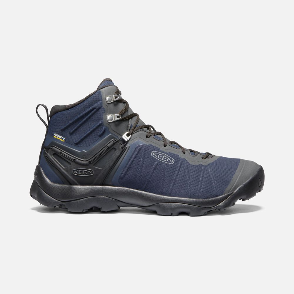 Bottes de Randonnée Keen Homme Bleu/porno | Venture Mid Waterproof | YRHZN-5897